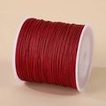 0.8mm red nylon thread spool for DIY jewelry making and handmade weaving crafts - Dark Red