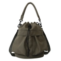 Sac seau vert armée polyvalent avec cordon de serrage, bandoulière réglable et poignée fixe - Vert