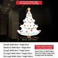 White Christmas tree electrostatic window sticker with Merry Christmas text in various sizes - SDUV-198 (White Polka Dot Christmas Tree) / Small (40x55cm)