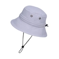 Chapeau bob de soleil d'extérieur violet clair avec cordon coupe-vent réglable - Gris clair