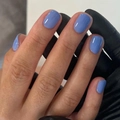 Glossy light blue short press-on nails for women with a smooth and shiny finish - Light Blue (JP2643)