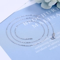 1mm Diameter Cross Chain 45cm Length White Gold / 925 Silver