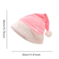 Pink and white plush LED Christmas hat with dimensions 40cm by 30cm shown on white background - 30*40cm / Pink Crystal Super Soft