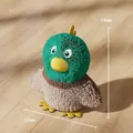 Giocattolo interattivo per gatti gufo di peluche marrone con testa verde, 13 cm - Gufo Blu Viola