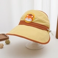 Dettaglio del cinturino regolabile e stemma volpe sul cappello da sole per bambini - 52-54cm (3-8 Anni) / Giallo