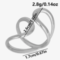 Detailweergave van de zilveren gedraaide ring met exacte afmetingen en 2,8 g gewicht - Zilver (J898-S)