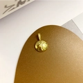 18K gold plated necklace featuring a round pendant with letter Y in micro-set zircon - Letter Y Pendant + Universal Chain