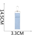 Light blue woven ribbon keychain with silver metal clasp for DIY bag charms, 14.5cm length - Small / Sky Blue