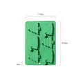 Green Christmas silicone baking mold with 6 cavities featuring tree and hat shapes - YH329 Tree Hat Mold / Green