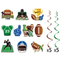 Decorazioni a spirale per festa di football americano con cartellini di caschi - Cartoline e decorazioni a spirale (Y-00314-1)