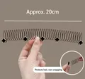 Peine ondulado de metal negro con cinco motivos de trébol negro y detalle de 20cm - Estilo Trébol de Cuatro Hojas