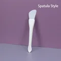 White knife-shaped silicone face mask brush for precise facial cream application - OPP Bag / Blade Shape