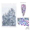 Macro shot of 1440pcs transparent AB flat back rhinestones for nail art and DIY decor - 1440Pcs Hotfix AB Rhinestones