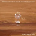 Miniature transparent wine glass for DIY dollhouse kitchen with 2cm height dimensions - No.6 Mini Cup