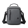 Sac bandoulière homme gris multifonction avec poignée et logo WE POWER - Petit / Gris