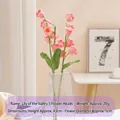 Handmade crochet pink lily of the valley flower in glass vase for home decor - Pink Lily of the Valley Single Stem
