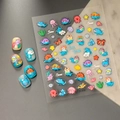 3D-geprägte Meereswelt-Nagelaufkleber mit durchscheinenden Quallen- und Delfindesigns - Ozeantier Serie (CO-232)
