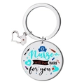 Round stainless steel keychain for nurse gift with nurse will be THERE for you print - Nurse will be THERE for you Style (D款)