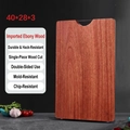 Rectangular ebony wood cutting board 40x28x3cm with handle for durable kitchen use - Thick Whole Wood 40*28*3cm