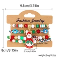 Ensemble de bracelets de Noël avec pendentifs Père Noël et perles en acrylique - Style 8