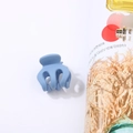 Blue matte finish hair claw clip with a 3-tooth design for styling small hair sections - 3.5cm Ponytail Clip - Blue / Bulk (No Packaging)