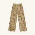 Jeans cargo mimetici a gamba larga con dettagli stringati in stile mimetico deserto - S / Camuffamento del Deserto
