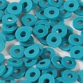 Perline piatte in argilla polimerica turchese per braccialetti e collane fai da te - Verde Scuro
