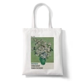 Bolso tote de lona blanca con estampado del cuadro Rosas de Vincent Van Gogh y estilo arte - Rosas