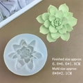 Sukkulenten-Lotus-Silikonform für Harz und Seife inklusive hellgrünem fertigem Musterstück - Neue Sukkulentenblume/Lotus / Halbdurchsichtig