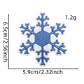 Blue and white snowflake embroidery patch measuring 6.5cm x 5.9cm for winter sewing projects - Blue Christmas Patch 27# (Snowflake)