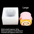 White silicone spiral cake mold model 1#B322 for chocolate mousse and cheese desserts - 1#B322 Transparent - Large