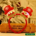 Diadema de Navidad LED con muñecos de nieve luminosos para decoración de fiestas - S2-6 Diadema Doble de Muñeco de Nieve con LED