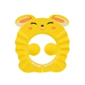 Yellow mouse shaped baby shower cap with adjustable strap and waterproof ear guards - Rabbit Bath Hat Yellow