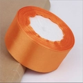 4cm orange satin ribbon roll with silk sheen for DIY gift wrapping and wedding decor - Orange (24#)