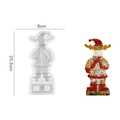 Kerst rendier siliconen mal met glinsterende hars ornament 20,5 cm hoogte - Kerstrendier