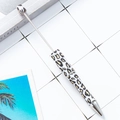 DIY beadable pen with leopard print barrel and golden metallic telescopic hardware - Purple Leopard Print Pattern (3)