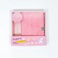 Pink plush notebook set with pom-pom pen in unicorn gift box for girls and students - Pink