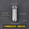 Titanium alloy portable pill case with matte metal grey finish and top hanging hole - Titanium Alloy Large