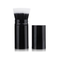 Cat paw retractable makeup brush with black glossy finish and soft synthetic fiber bristles - Large Stippling Brush
