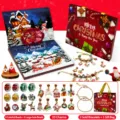 Gold Armband Set (HK882) / Rote Weihnachts 24-Gitter Blind Box / Rot