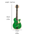 Grüne E-Gitarren-Emaille-Brosche aus Zinklegierung mit goldfarbenen Metallkanten - Grüne Gitarre / Grün