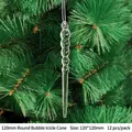 Set of 12 clear acrylic round bump icicle pendants for Christmas tree decoration 120mm - 120mm Round Bulge Icicle