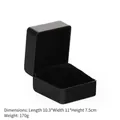 Black PU leather watch gift box with velvet cushion measuring 10.3x11x7.5cm - Black PU Watch Box