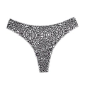 Perizoma senza cuciture da donna con stampa leopardata e farfalla in tessuto elasticizzato - S / Base Bianca Leopardo Rosa