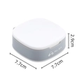 Boîte à pilules carrée portable blanc et gris avec joint en silicone et design moderne - Gris/Blanc