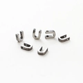 U-shaped stainless steel DIY jewelry connector with 1.8mm hole in silver finish - Letter U / Silver Gray