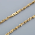 Collana a catena in acciaio inossidabile placcato oro 18K con una chiusura a moschettone - Oro (KN233285-KFC)