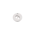 15mm circular hollow baby footprint pendant charm for DIY Mother's Day jewelry making - Steel