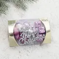 Set di decorazioni natalizie argento e viola con palline e ornamenti in scatola - Viola
