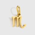 Pendentif signe du zodiaque Scorpion en acier inoxydable doré poli de haute qualité - Scorpion / Acier